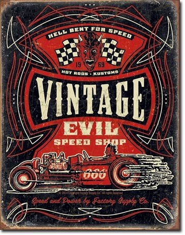 Metalna tabla - Vintage Evil Speed Shop