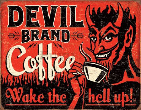 Metalna tabla - Devil Brand Coffee