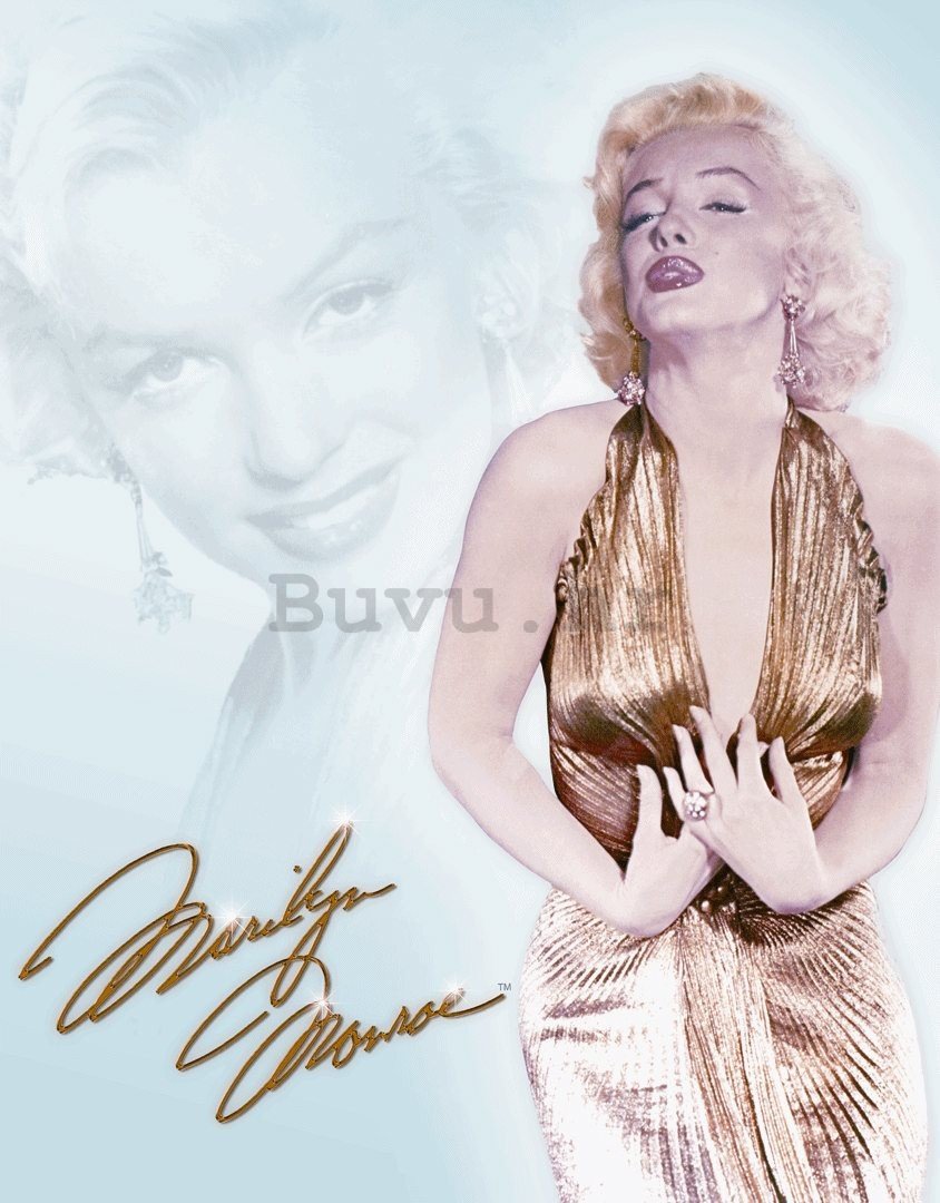Metalna tabla - Marilyn Monroe (zlatna haljina)