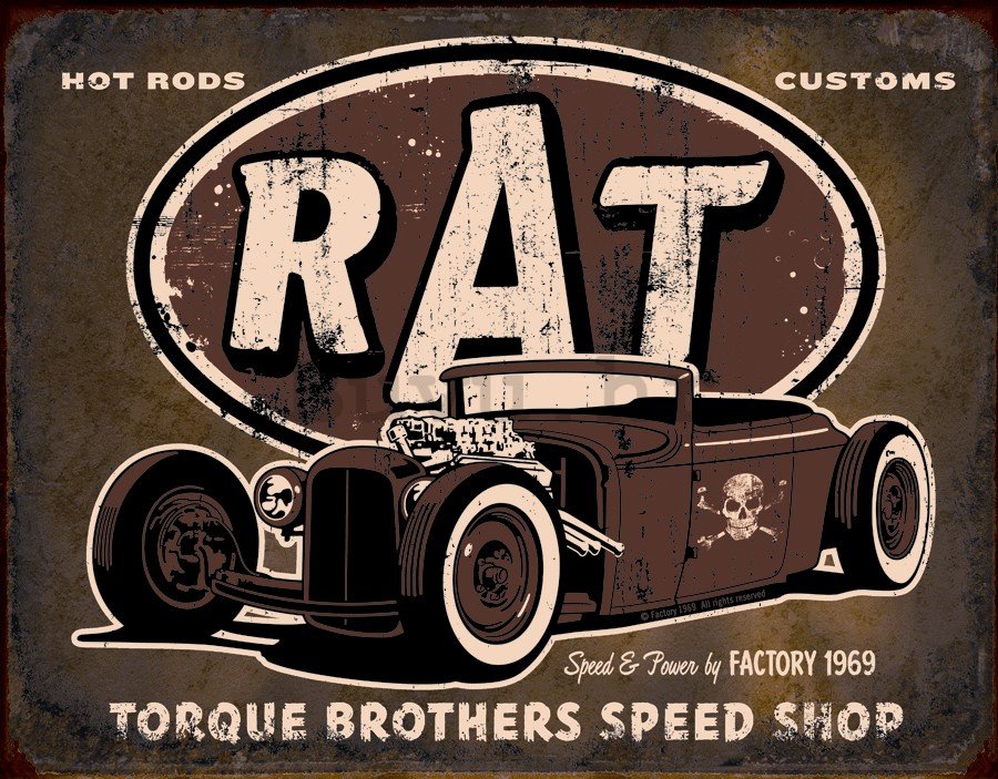 Metalna tabla - Hot Rod (RAT)