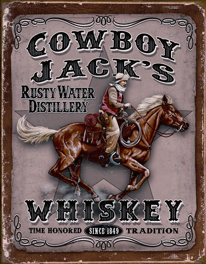 Metalna tabla - Cowboy Jacks