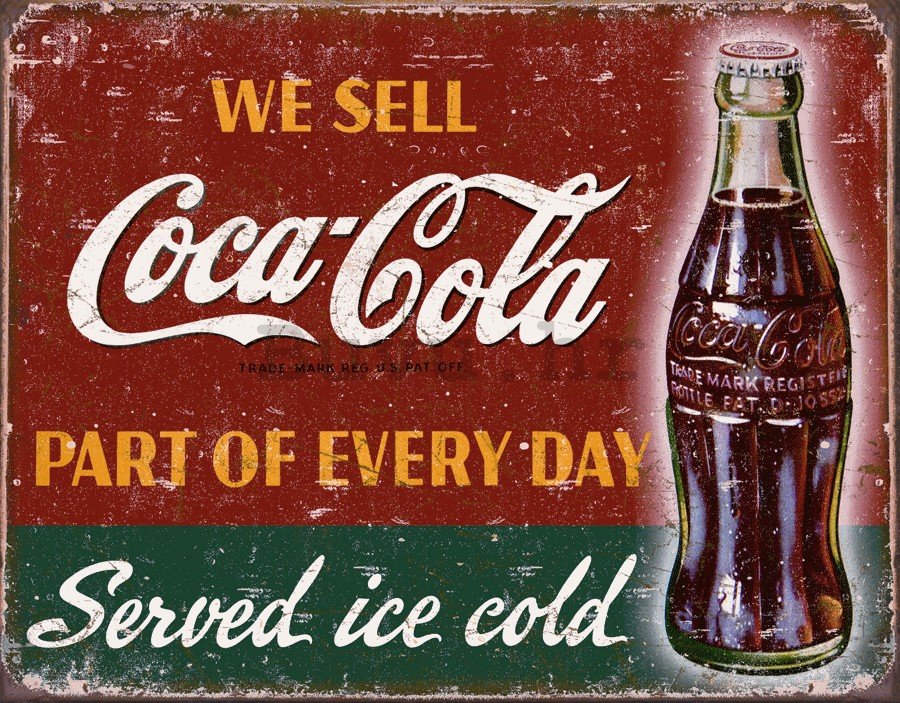 Metalna tabla - Coca Cola (Served ice cold)
