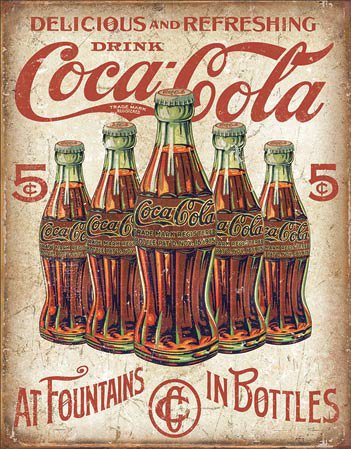 Metalna tabla - Coca-Cola (5$ Bottles)