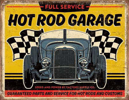 Metalna tabla - Hot Rod Garage