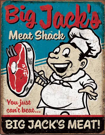 Metalna tabla - Big Jack's Meat Shack
