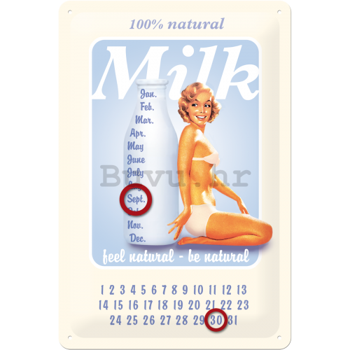 Metalna tabla - Milk (kalendar)