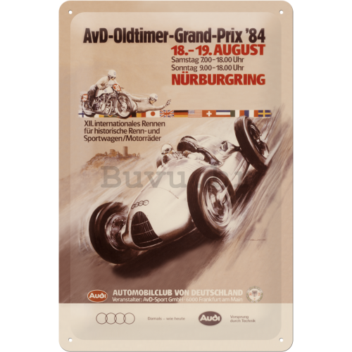 Metalna tabla - Audi AvD Oldtimer Grand Prix