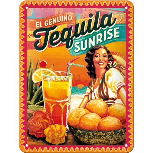 Metalna tabla: Tequila Sunrise - 20x15 cm
