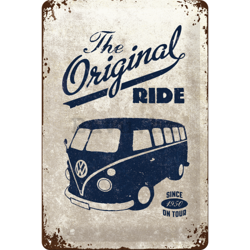 Metalna tabla - VW The Original Ride (siva)