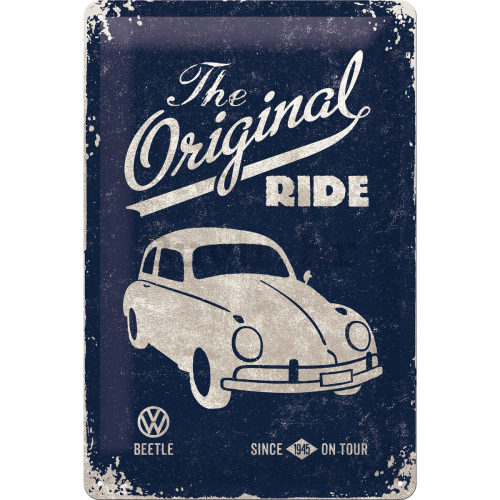 Metalna tabla - VW The Original Ride (plava)
