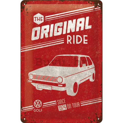 Metalna tabla - VW The Original Ride (crvena)