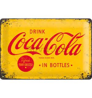 Metalna tabla - Coca-Cola (žuti logotip)
