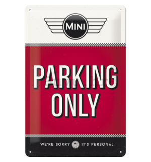 Metalna tabla - Mini Cooper Parking Only