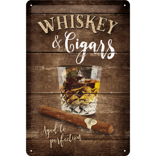 Metalna tabla - Whiskey & Cigars