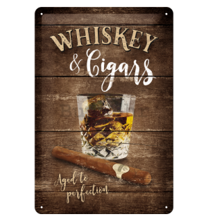 Metalna tabla - Whiskey & Cigars