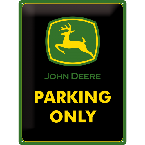 Metalna tabla: John Deere Parking Only - 40x30 cm