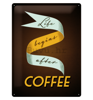 Metalna tabla: Coffee - 40x30 cm