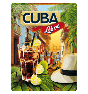 Metalna tabla: Cuba Libre - 40x30 cm