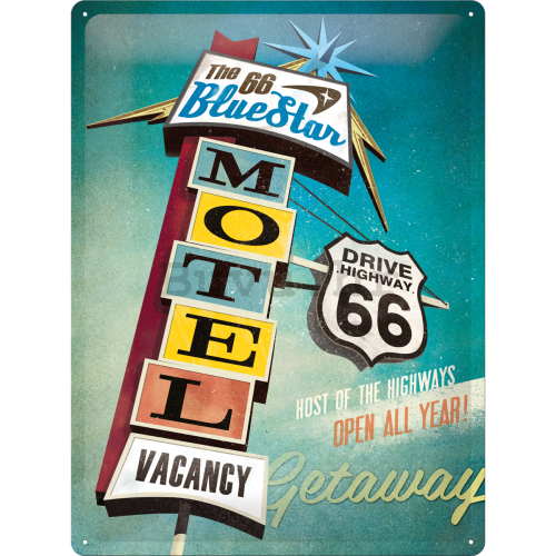 Metalna tabla - Route 66 (Bluestar Motel)
