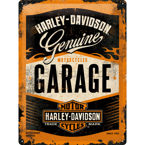 Metalna tabla: Harley-Davidson (Garage) - 40x30 cm