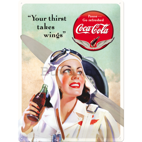 Metalna tabla - Coca-Cola (Thirst takes Wings)