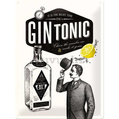 Metalna tabla: Gin Tonic - 30x40 cm