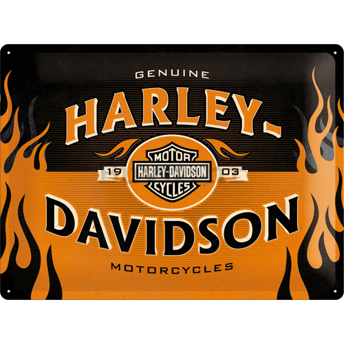 Metalna tabla - Harley-Davidson (Flames)