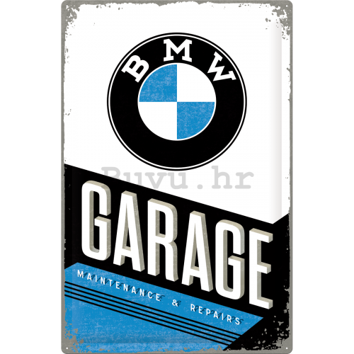 Metalna tabla: BMW Garage - 60x40 cm