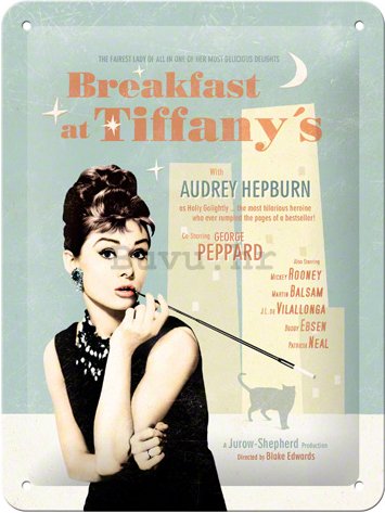 Metalna tabla - Breakfast at Tiffanys Blue