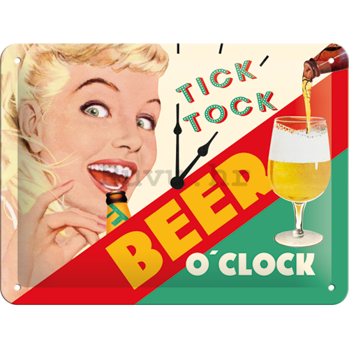 Metalna tabla - Beer O'Clock