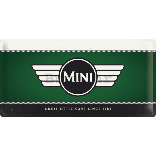 Metalna tabla - Mini Cooper (zeleni logotip)