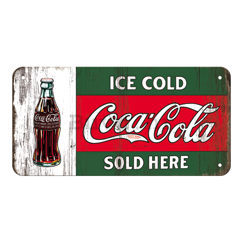 Metalna viseća tabla - Coca-Cola (Ice Cold Sold Here)