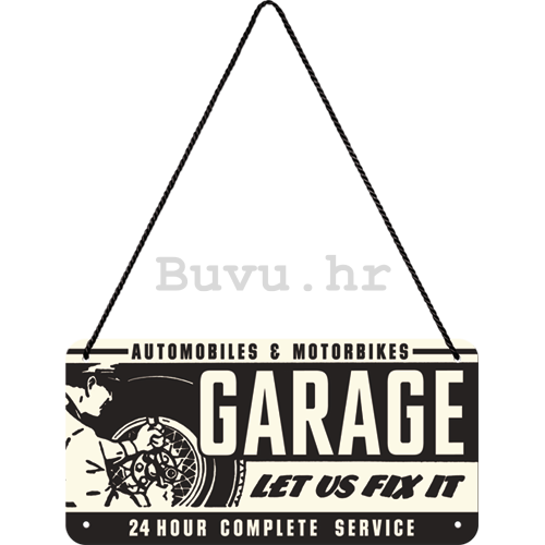 Metalna viseća tabla - Garage