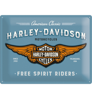 Metalna tabla: Harley-Davidson (Free Spirit Riders) - 30x40 cm