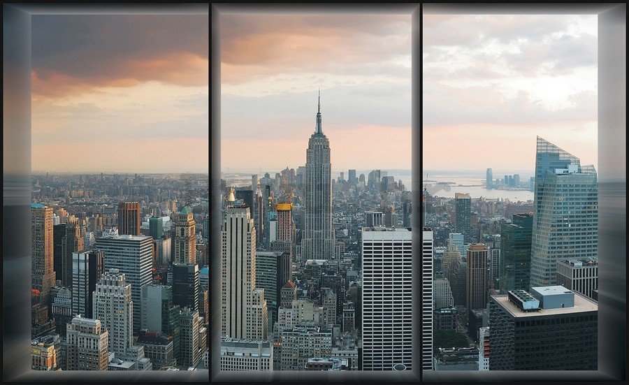 Foto tapeta Vlies: Pogled sa prozora na Manhattan - 184x254 cm