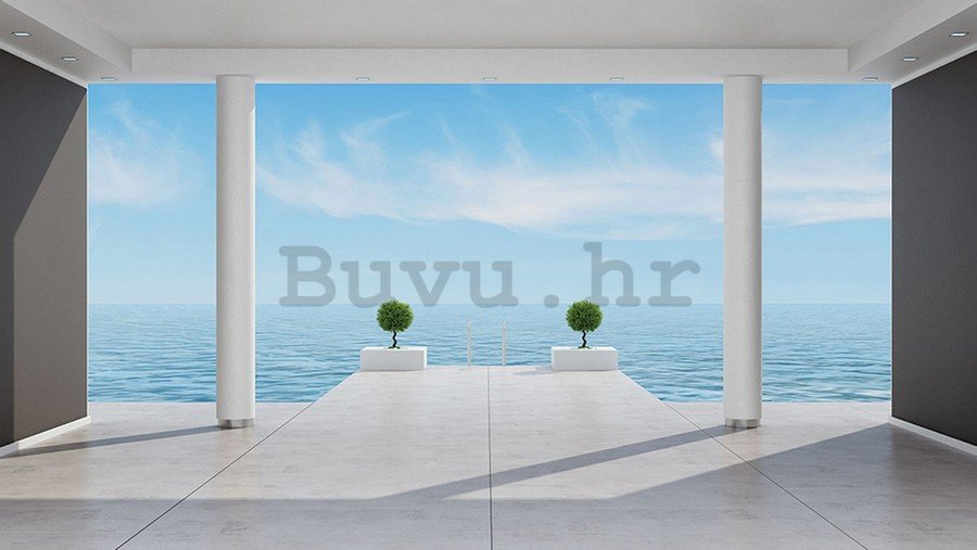 Foto tapeta Vlies: Vidik na more (terasa) - 184x254 cm