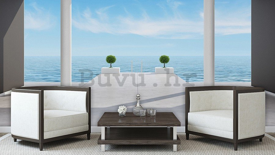 Foto tapeta Vlies: Vidik na more (terasa) - 184x254 cm