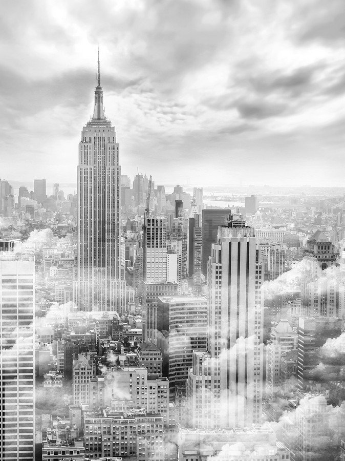 Slika na platnu: New York u magli - 100x75 cm