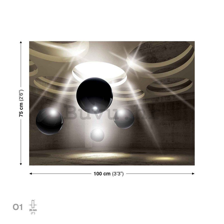 Slika na platnu: Srebrne sfere (1) - 75x100 cm