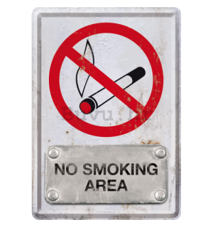 Metalna razglednica - No Smoking Area