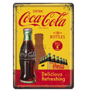 Metalna razglednica - Coca-Cola (In Bottles Yellow)