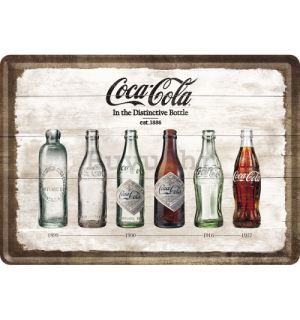 Metalna razglednica - Coca-Cola (boce)