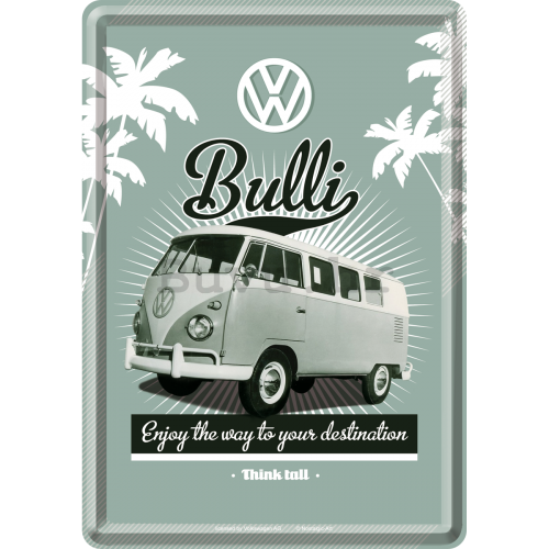 Metalna razglednica - VW Bulli (Enjoy the Way to Yours Destination)