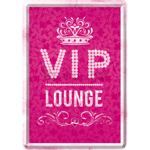 Metalna razglednica - VIP Lounge (roze)