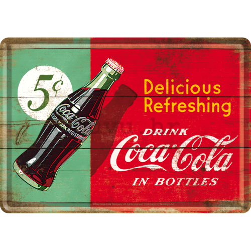 Metalna razglednica - Coca-Cola (vobojnica)