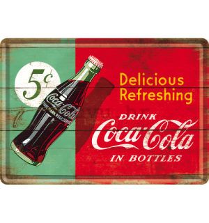 Metalna razglednica - Coca-Cola (vobojnica)