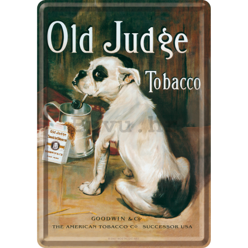 Metalna razglednica - Old Judge Tobacco