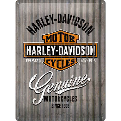 Metalna tabla: Harley-Davidson (metal genuine) - 40x30 cm