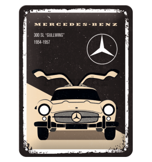 Metalna tabla: Mercedes-Benz (300 SL "Gullwing") - 20x15 cm