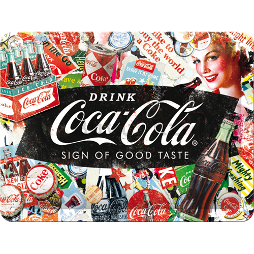 Metalna tabla: Coca-Cola (kolaž) - 15x20 cm